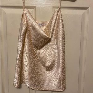 White printed silk top